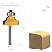 1/4-Inch Shank Roundover Edging Router Bit Set, Woodworking Milling Cutter Tools Corner Rounding Edge-Forming Bit Set 1/8