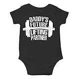 Daddy's Future Lifting Partner - Dad Future Workout Buddy - Cute Infant One-Piece Baby Bodysuit (12...