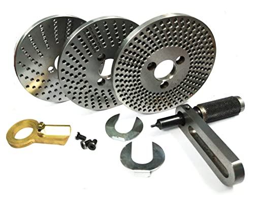 RAHISH TOOLS Steel Dividing Plates Set for HV4 /HV6 Rotary Table with Working Manual-Milling Indexing Kit