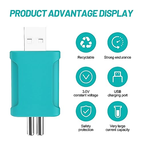 Foto von FUFRE LED Posen Angeln Batterie Aufladbar CR 425 Akku für Angelposen Angeln Schwimmer LED Angel Posen Leuchtpose Angeln Zubehör, Wiederaufladbare CR425 USB Angelposen Akku (2)