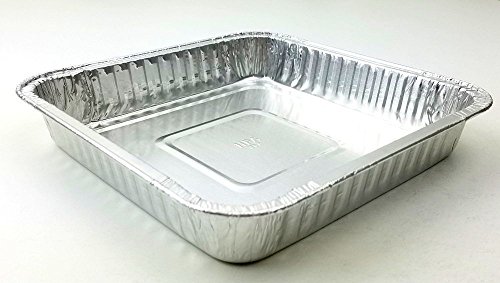 Handi-Foil-Square-Disposable-Aluminum-Foil-Cake-Pan-wClear-Dome-Lid-REF-308-WDL-Pack-of-100-Sets