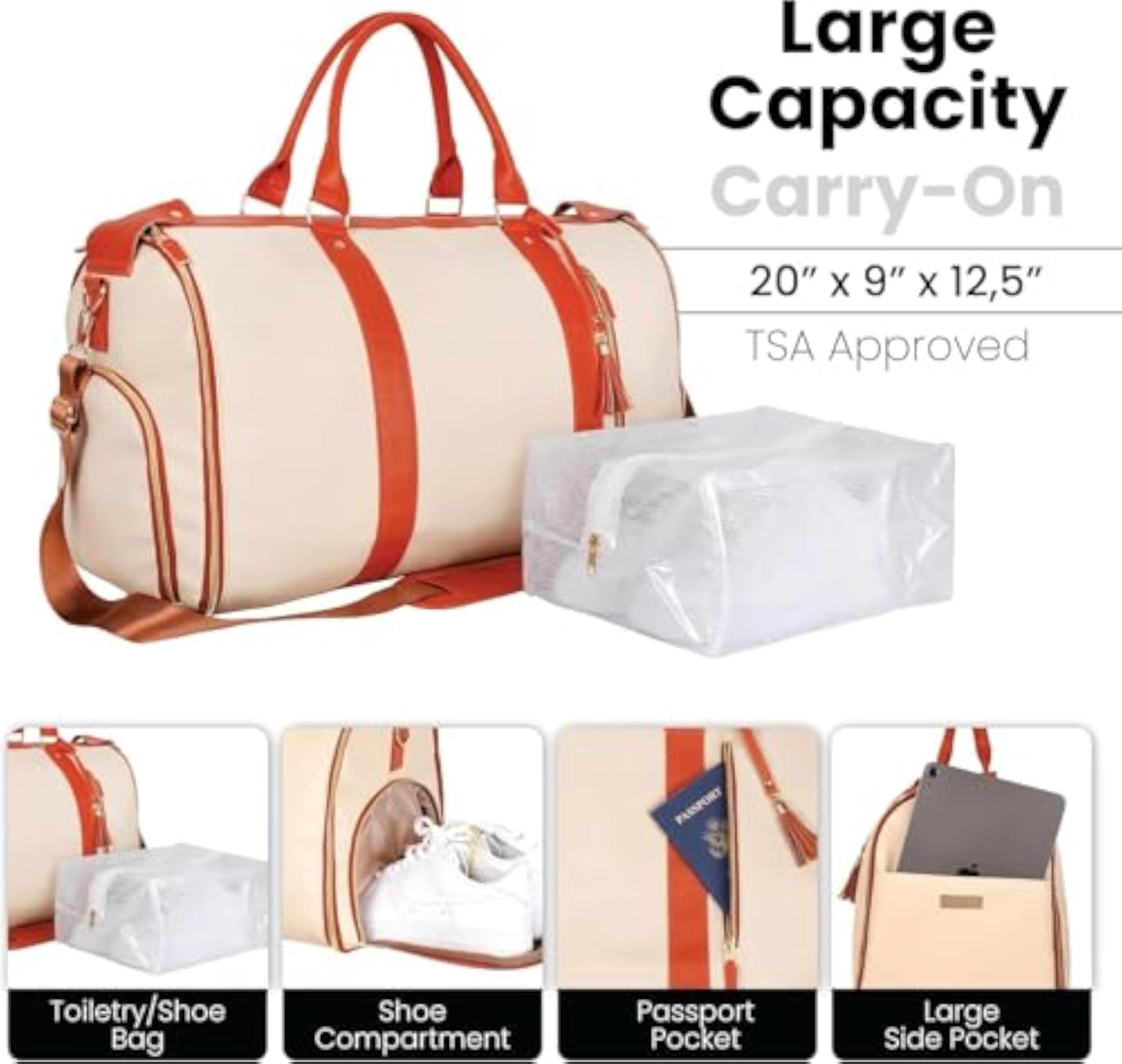 Travel Convertible Carry On Garment Bag 2.0, Snow