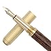 Gullor Handcrafted Rosewood Fountain Pen, Smooth and Easy Writing for Signature, Medium Nib, Brown Wood