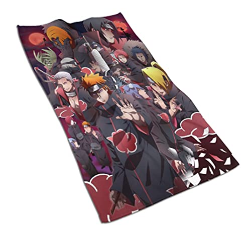 Japanese Anime Series Fashion Camping Hand Towels, Quick-Drying Super Absorbent Soft Hand Towel Microfiber Towel32×16 (40Cm×80Cm) Inches (Akat-Suki 5) #TOP11