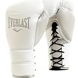 Everlast Unisex - Erwachsene Boxhandschuhe Powerlock 2 Pro Lace Trainingshandschuh, Weiß, 12oz