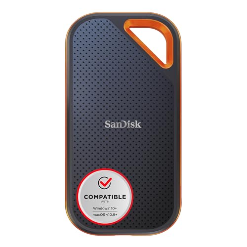 SanDisk Extreme PRO Portable SSD 4 TB (externe SSD, NVMe-SSD-Performance, 2,5 Zoll, 2.000 MB/s Lesen...