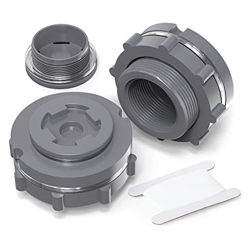 TAISHER 2PCS Black PVC 2'' Bulkhead Tank Connector Adapter