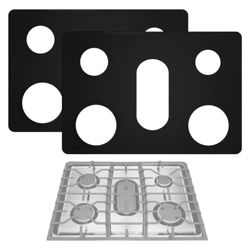 2Pcs Stove Guard for LG 30in 5-Burner Gas Ranges, Reusable Stove Top Covers for Gas Burners –...
