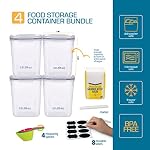 Flour Sugar Storage Containers (5.3L/4pk) Great Rice Canisters Sets For The Kitchen pantry, Large Food Storage Containers With Lids Airtight - Image 2