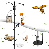 XAIAGOVOD Bird Feeding Station, 91’’ Bird Feeder Pole Kit, Outdoors Hanging Bird Feeders with Bird B