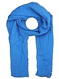 Zwillingsherz Seiden-Tuch für Damen Mädchen Uni Elegantes Accessoire / Baumwolle / Seiden-Schal / Halstuch / Schulter-Tuch oder Umschlagstuch einsetzbar - blau