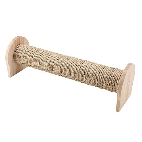 Zyyini Cat Scratching Bar Board, Naturholz Natur Durable für Pet Scratching Klettern Amusement Interactive Funny Game Toy(Flacher Modus)
