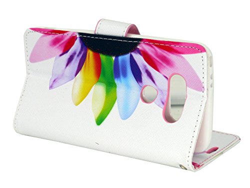 Lg G5 Wallet Case - Mstechcorp, Magnetic Slim Folio Design Wallet Pouch For Lg G5 Phone Case - Includes Accessories (Sun Flower) #TOP4