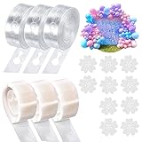 【GLOBOS CLIPS DE FLORES】 -10 piezas de clips de globos con forma de flor blanca, pueden hacer que estos globos tengan forma de flor para hacer que su casa o fiesta sea más animada y cálida. ¡Ven ya! Una solución ideal para cualquier fiesta.