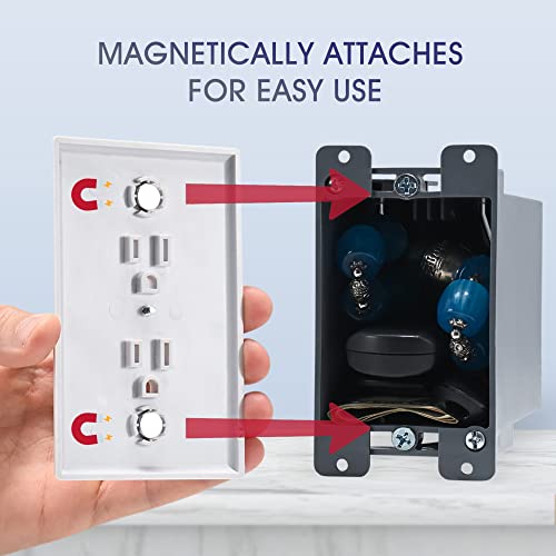 Electrical Outlet Hidden Wall Safe (Simple Install, Magnetically Attaches For Easy Use) Hiding Places For Valuables | Hide In Plain Sight Key Money Jewelry Storage Cash Holder Safes Outlet Safe Box #TOP2