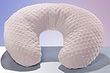 Cojín de lactancia Gamberritos, Almohada de lactancia desenfundable con doble cara y cremallera oculta (Marfil)