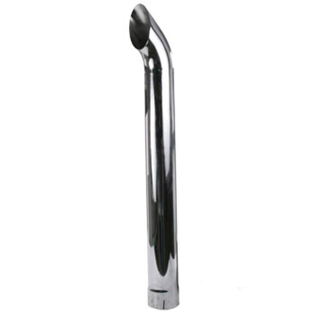 ZNL89485C New Universal Curved Slotted Chrome Exhaust Stack 48" Long 5" ID