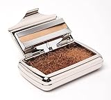 Metal cigarette case for pipe tobacco hookah tobacco loose tobacco (Nickel Pattern)