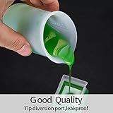 10 Pcs Silicone Measuring Cups Kit, 100 ml Epoxy Resin Mixing Cups, Silicone Resin Measure Cups Jugs Graduated for Epoxy Resin DIY Crafts Casting Mixing Jewelry Making, Moulds, with 20 Pipettes - Image 5