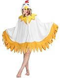 BWVQNO White Chicken Costume Adult, Unisex Chicken Halloween Costumes Cosplay