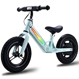 ScrSwft Electric Balance Bike for Kid 3-5 Old Children Electric Mini Bike 12 Inch (Blue)