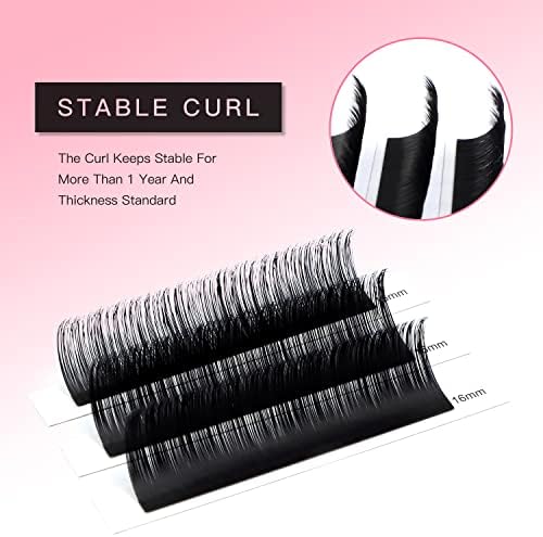 TDANCE Lash Extension Matte Black Eyelash Extension C CC D DD J B L Curl Volume & Classic Lash Extensions 0.03-0.18mm Thickness Professional Salon Use(0.05-D,10-17 mm) - 4