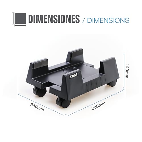 iggual SOP1 Soporte CPU Ajustable con Ruedas - imagen 2