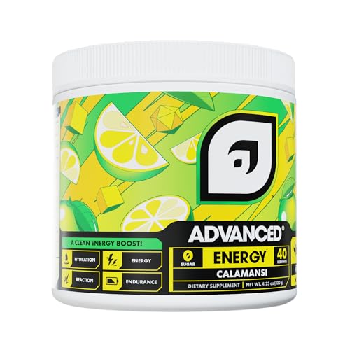 Image of Advanced Energy - Energy Boosting Formula with Electrolytes for Hydration - L-Theanine to Combat Jitters - Sugar Free & Keto Friendly - No Maltodextrin (40 Servings) (Calamansi)