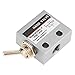 HL2301 3 Position 2 Port Toggle Switch Pneumatic Mechanical Valve Hand Controlled Durable Compact Design for Industrial Applications Silver 3.5 x 3.2cm