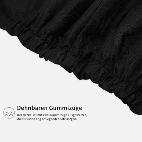 Dokon Premium Grill Abdeckhaube für Weber Q100/Q1000/Q120/Q1200/Q1400, Grillabdeckung Wetterfest Robustes Oxford-Gewebe Tisch Gasgrill Abdeckung für Weber, Enders & Mehr (70x45x32cm) - Schwarz 6