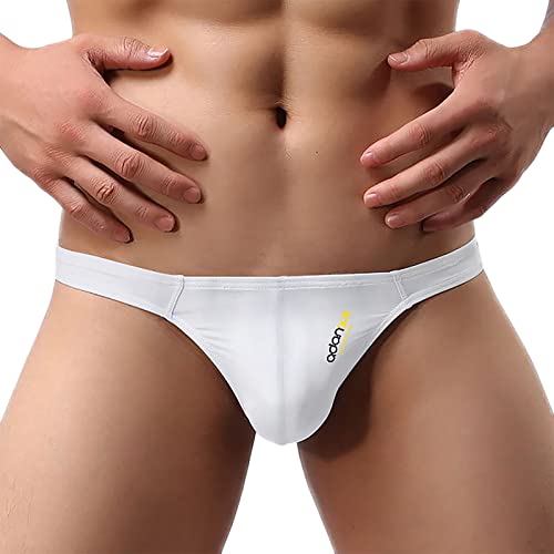 Nidddiv Ropa interior moldeadora para hombre Flex Natural Calzoncillos de cadera para hombre Tejido Calzoncillos bóxer Hombre, Blanco, XL