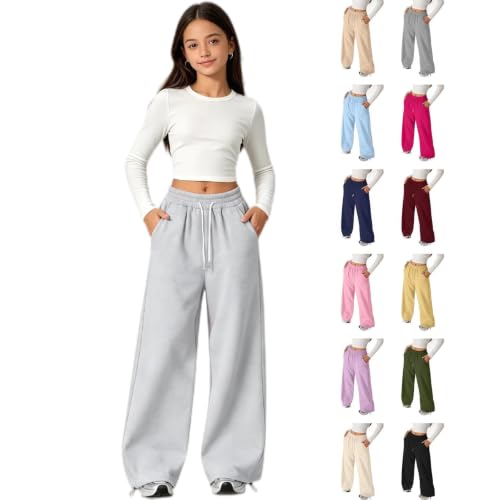 Girls Sweatpants Kids Baggy Wide Leg Pants Cute Clothes for Teen Girls 5-16