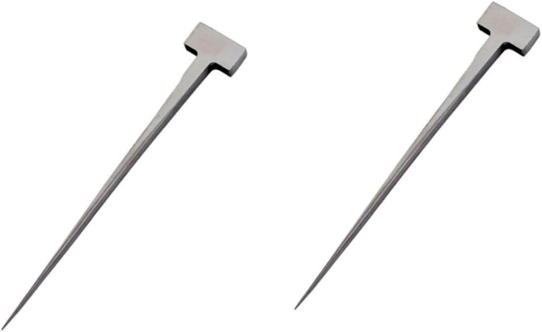 VANZACK 2pcs Stainless Steel T-Shaped EEL Spike Tool Kitchen Fish Killing Accessory for Home Restaurant Smooth Polished Comfortable to Workmanship