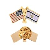 Israel Country Lapel Enamel with United States USA Souvenir Hat Men Women Patriotic Israeli (Double...