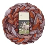 Premium Fine Merino Wool: Made from 100% Fine Merino wool with a fiber fineness of 19–21 microns, offering exceptional softness and easy handling for all levels of fiber artists. Hand-Dyed Stunning Color Blends: Each roving bundle features beautifull...