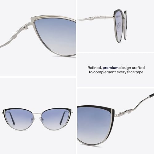 Image of Vincent Chase By Lenskart | Full Rim Cateye | Fashion Essentials | Branded and Stylish Sunglasses | 100% Uv Protected | Women | Large | Vc S15795