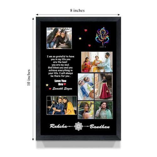 Image of Customized Collage Photo Frame, Gift for Friend, Anniversary, Wedding, Husband, Wife, Couple Special Raksha bandhan & Rakhi Gifts (Special Gifts, 8 X 10 Inch)