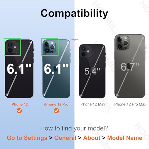 Image of HOOMIL Clear Case for iPhone 12 and iPhone 12 Pro, Anti-Yellowing