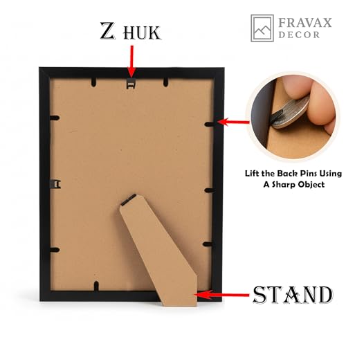 Image of 4x6 Inch Wooden Photo Frame | Fits 4x6 Photos | 0.5 mm Unbreakable Acrylic Front | Wall & Tabletop Display | Lightweight Gallery Style Frame for Home & Office (4, Classic Black)