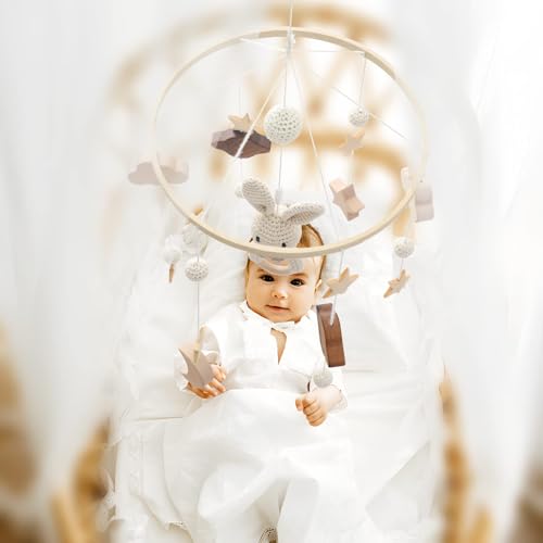 Support mobile pour bébé en bois le cadeau de naissance idéal pour berceau - 6