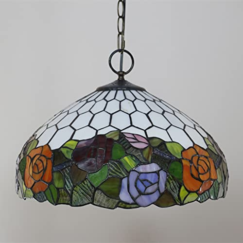Lustre Tiffany vintage 16 pouces CFWSHJ réglable E27