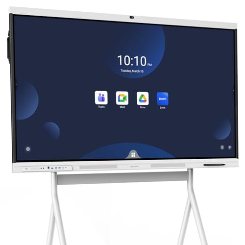 NEWORK Smart Board, 75" All-in-One Dual System Interactive Whiteboard, Google EDLA Certified Android 14 & Windows 11 Pro Dual OS Touchscreen Digital Whiteboard for Professional Business Meetings