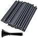 Produktbild XISUN Sichtschutzstreifen Klemmschienen Befestigungsclips PVC Sichtschutz Zaun Windschutz für Sichtschutz an Doppelstabmatten Gitterzaun 30 Stück mit 60pcs Nylon Ties