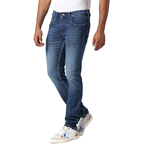 Image of Pepe Jeans Machine Wash Cotton Blend Slim Fit Men's Jeans