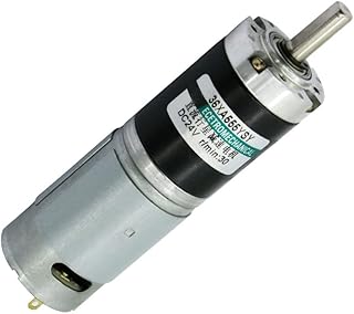 Davitu DC Motor - 15W planetary gear motor 24V small DC motor 555 speed control micro motor slow speed reverse - (Speed(RPM): 24v 300rpm)