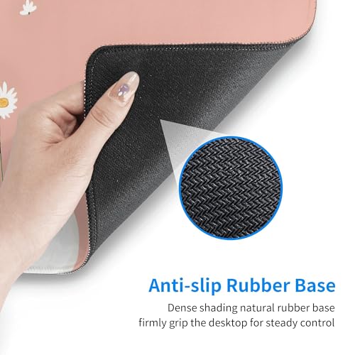 Image of Geese Daisies Cute Extended Gaming Mouse Pad, with Stitched Edges Large Mouse Pad Desk Protector, Rubber Base Mousepad Keyboard Mouses Mat for Work Game Office Home- 32 inch X 12 inch Inch,E92