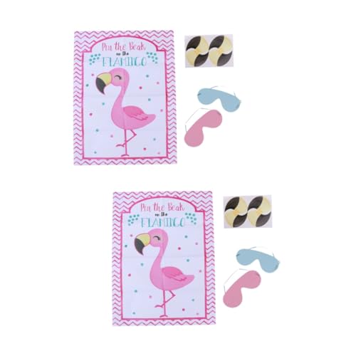 Toyvian 2 Peças De Adesivo De Flamingo Para Festa De Aniversário Infantil Lembrancinhas De Jogo De F
