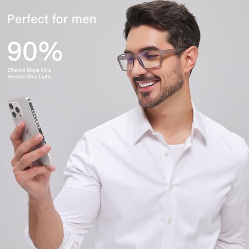Image of ANRRI Blue Light Glasses for men Gaming Computer Gamer Glasses Anti Eyestrain UV Protection Glasses