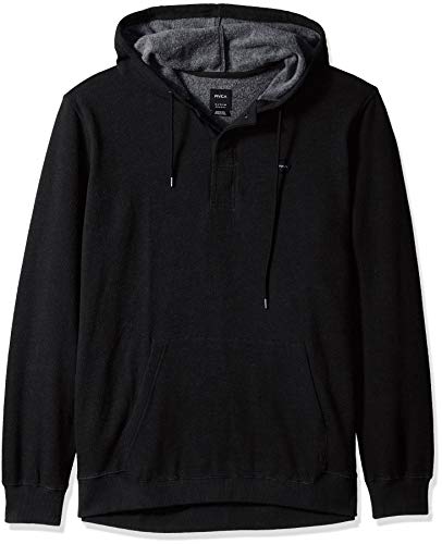 RVCA Men Lupo Fleece Hoodie Orange Small