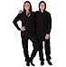 Footed Pajamas - Family Matching Raven Black Hoodie Onesies for Boys, Girls, Men, Women and Pets - Toddler - Medium (Fits 3'0 - 3'3